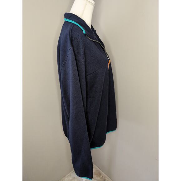 XXL Sperry dressy winter knit navy zip sweater pullover - Picture 4 of 7
